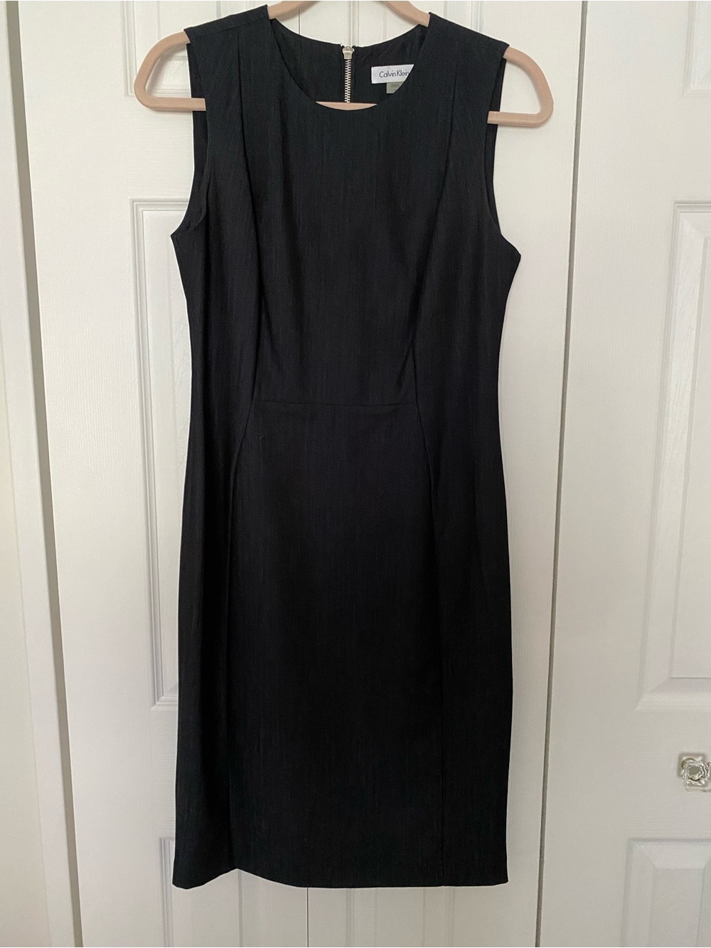 Calvin Klein Black Sleeveless Sheath Dress